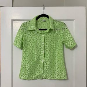 Vintage Gitano Lace Button-Down